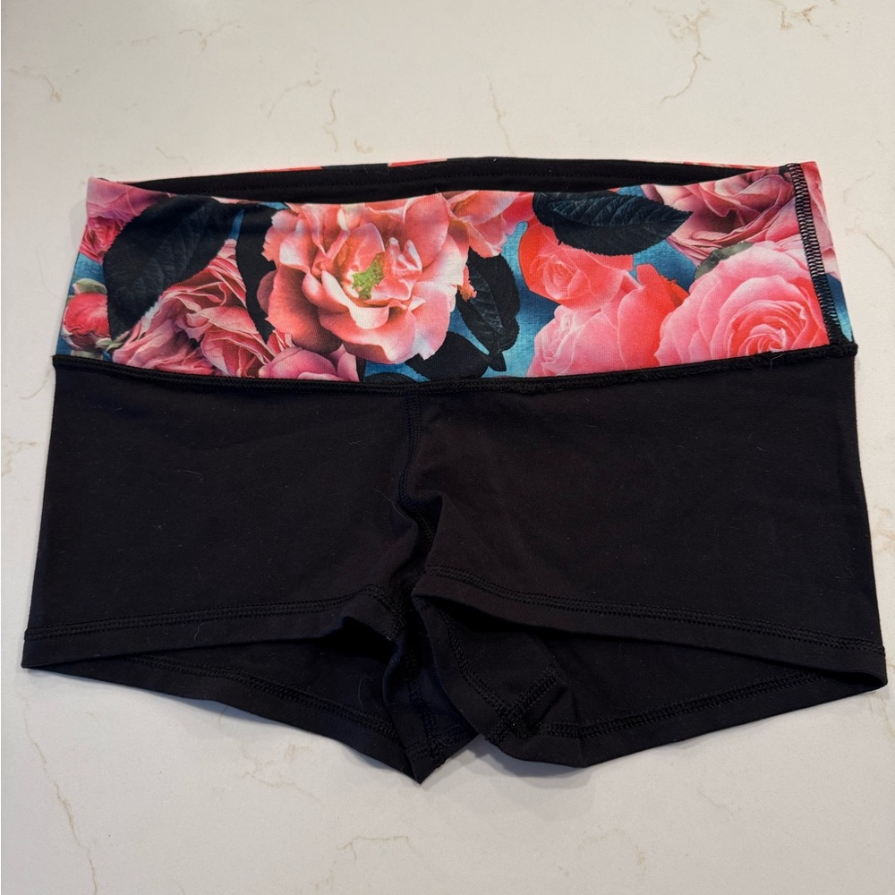 Reversable Lululemon Shorts with Floral Waistband